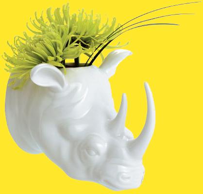 Rhino Wall Vase