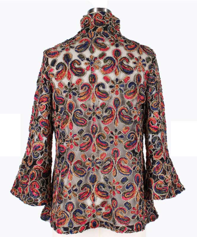 Embroidered Floral Paisley Jacket