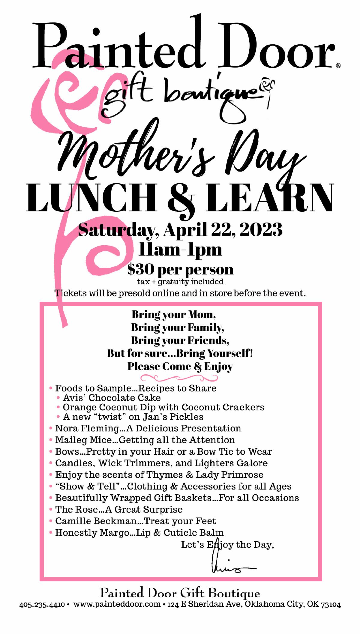 Mother's Day Lunch & Learn