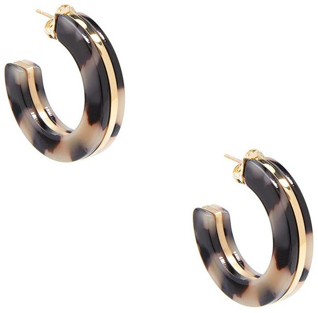 Sleek Tortoise Hoop Earring