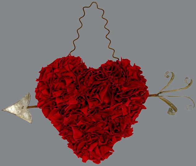 Fabric Heart with Arrow
