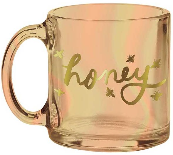 Iridescent Glass Honey Mug