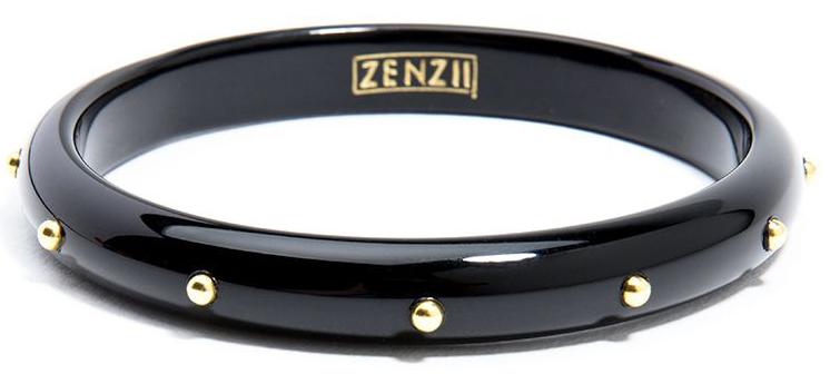 Black Studded Rebel Bangle