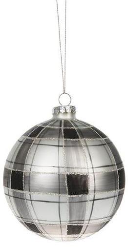 Black Plaid Ornament