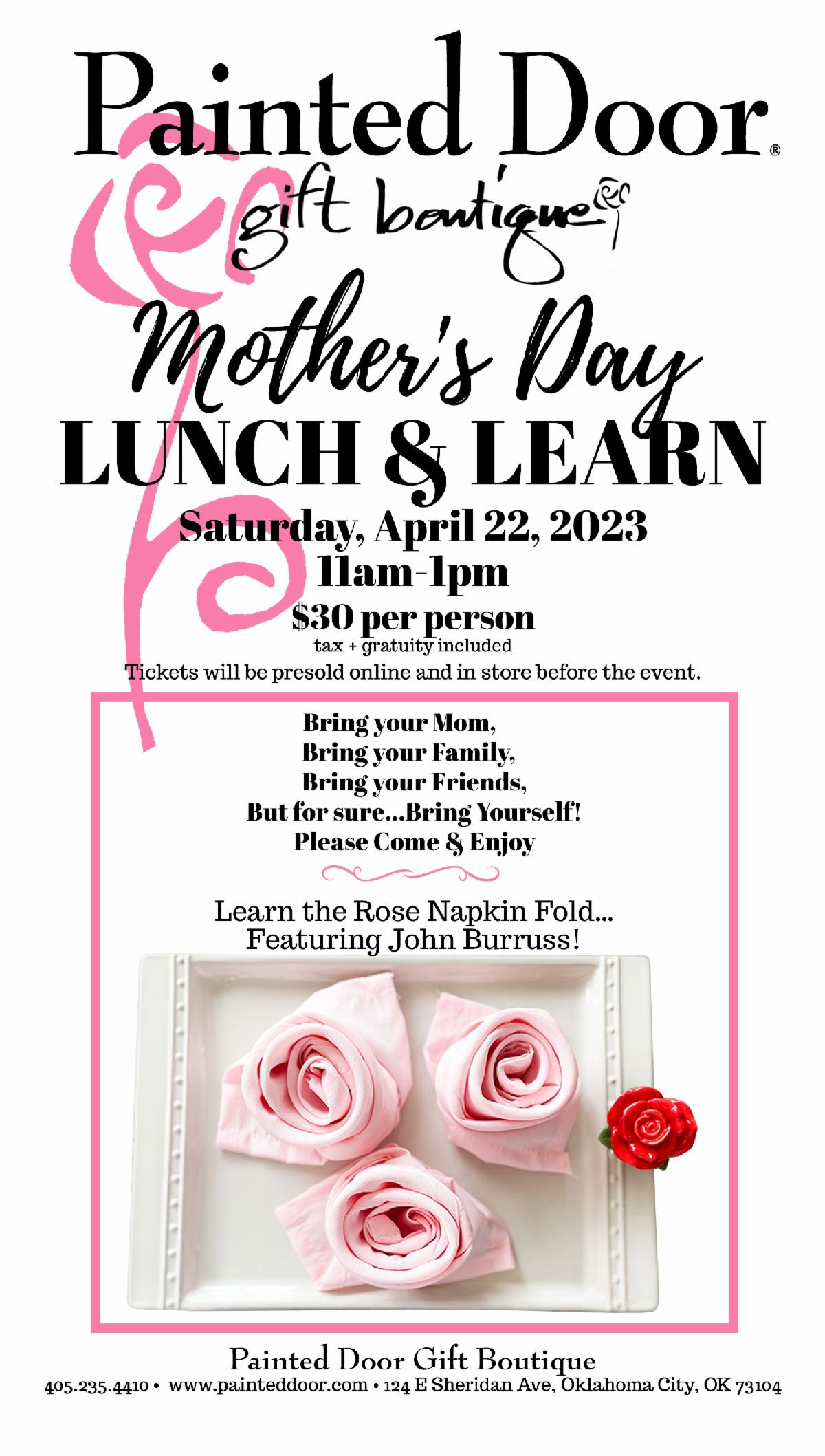 Lunch & Learn Rose Napkin Fold