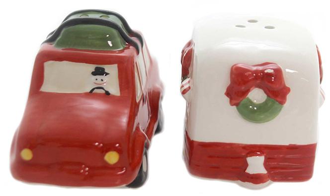 Christmas Car and Camper Salt and Pepper Shakers