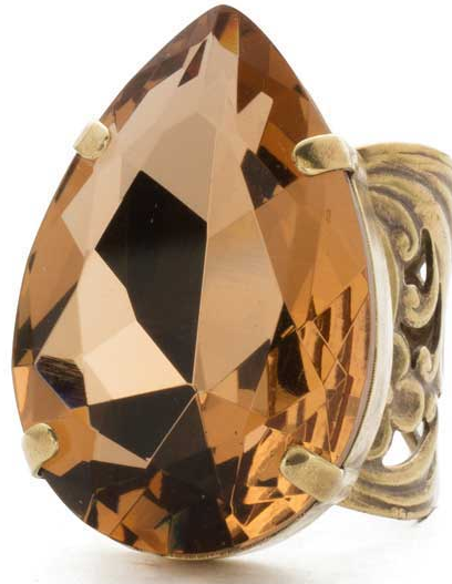 Teardrop Crystal Ring