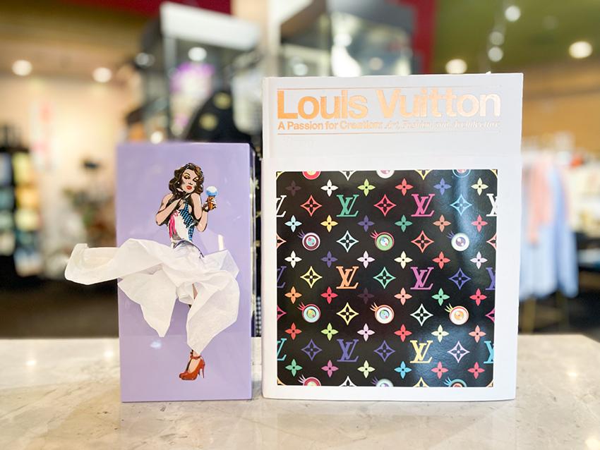 Purple Tissue Up Girl & Louis Vuitton Book