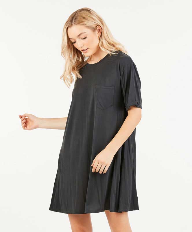 T Shirt Dress - Coal