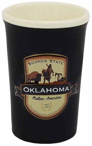 Oklahoma Emblem Shot Glass