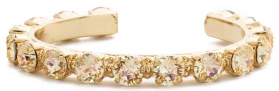 Riveting Romance Cuff Bracelet - Crystal Champagne
