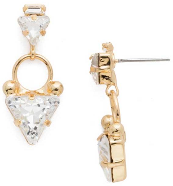 Tri Again Crystal Earrings