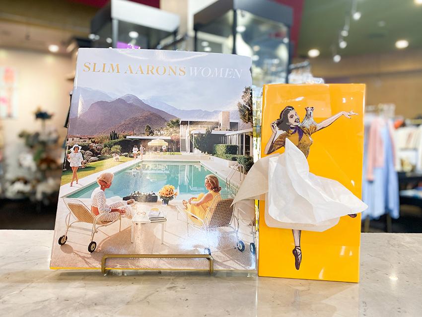 Yellow Tissue Up Girl & Slim Aarons Women Book