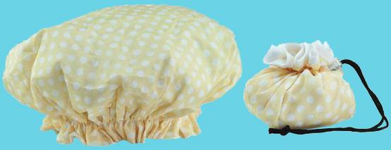 Yellow Dots Shower Cap