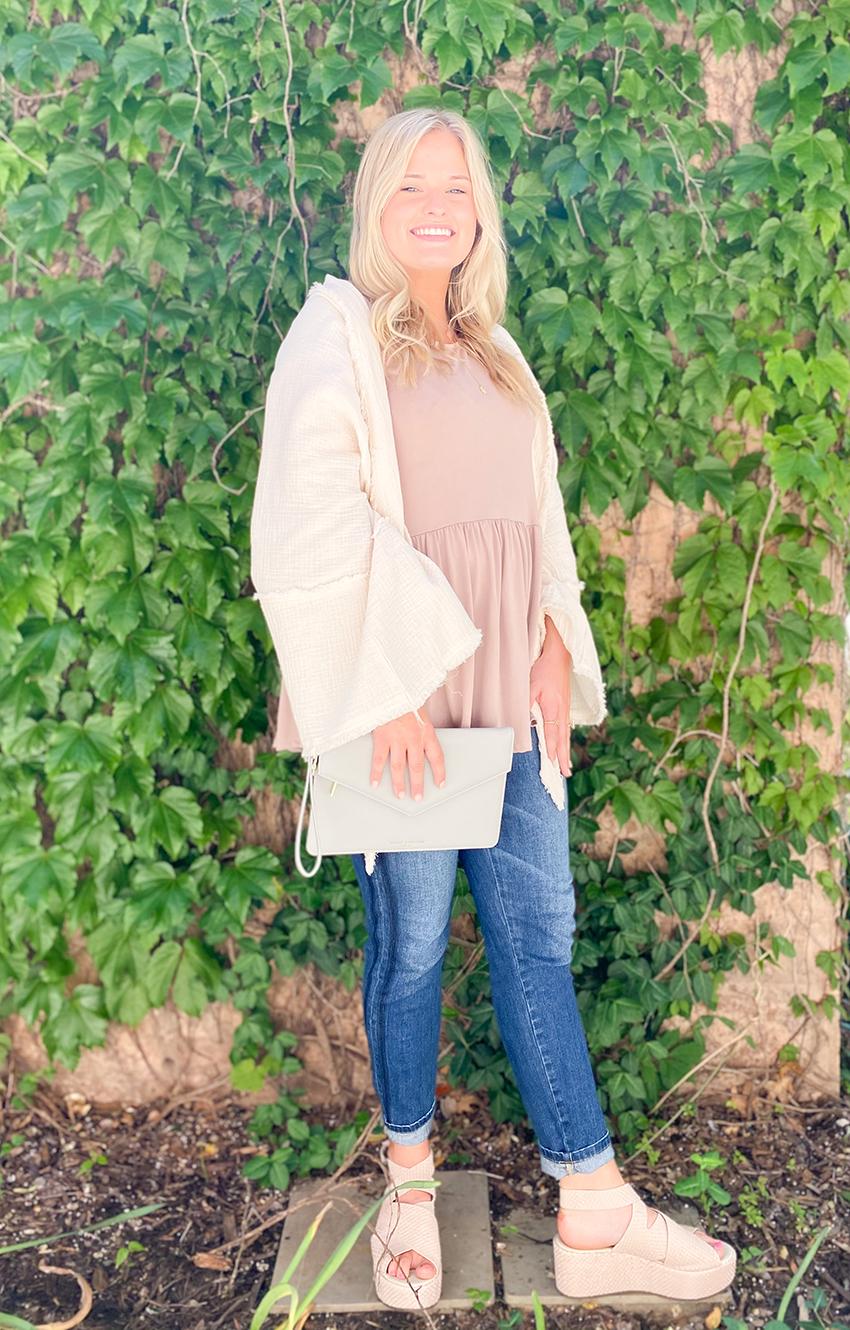 Mauve Peplum Top