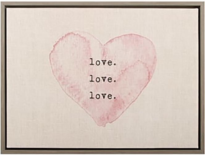 Love Canvas Art Framed