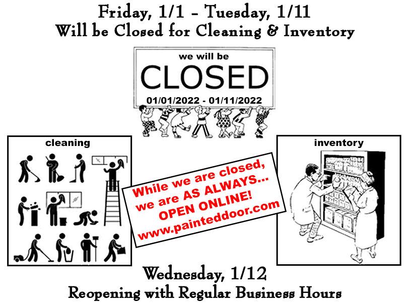 Closed for Cleaning & Inventory
