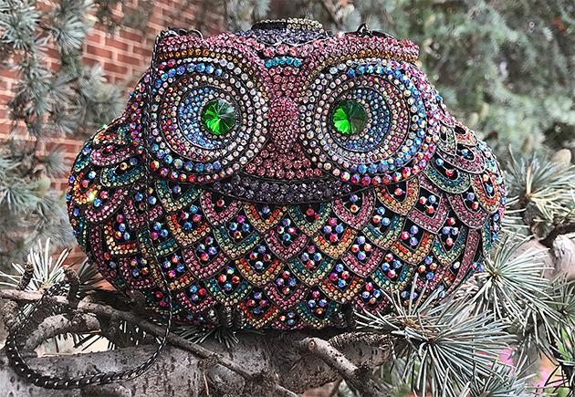 Jeweled Owl Handbag