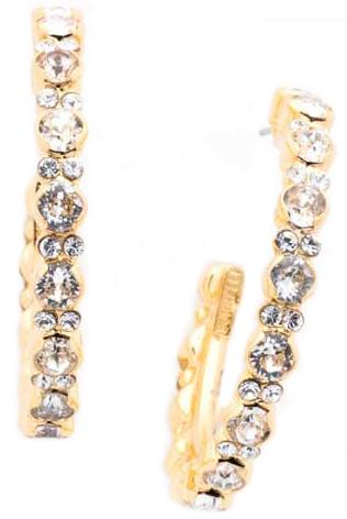 Clear Crystal Hoop Earrings