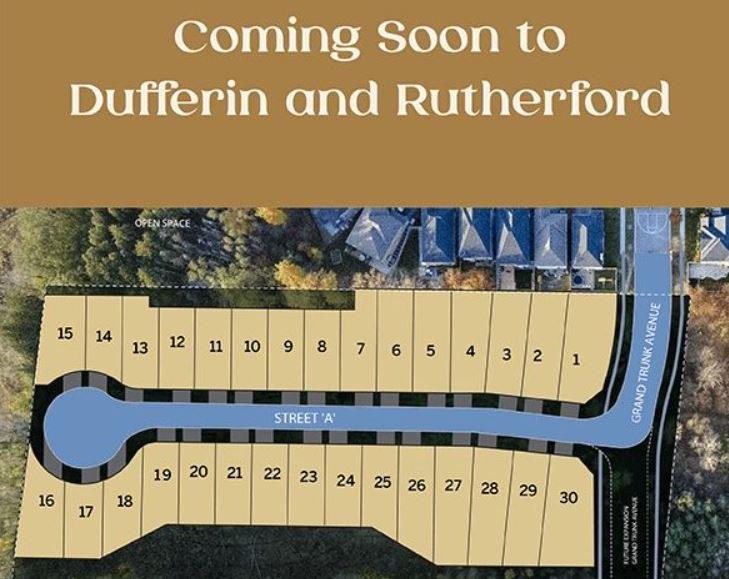 Limited release of only 30 detached homes on 40’ lots in Vaughan