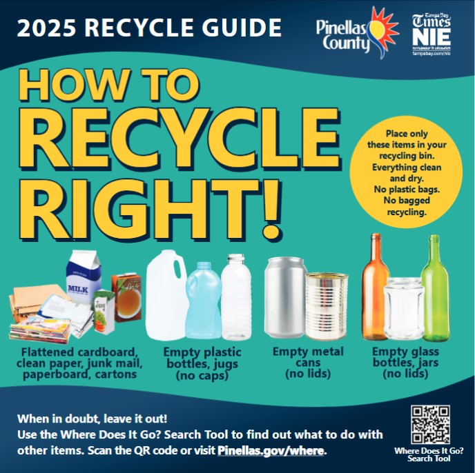 Cover of the 2025 Recycle Guide showing you how to recycle right