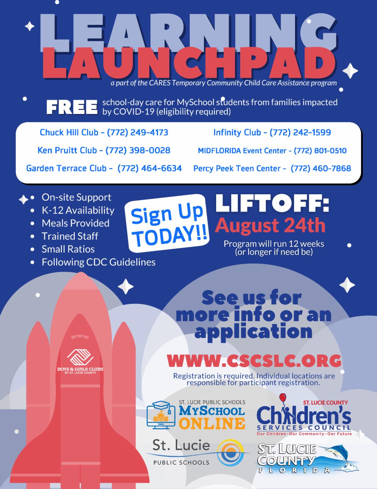 Put your children on the Learning Launchpad for FREE while you work