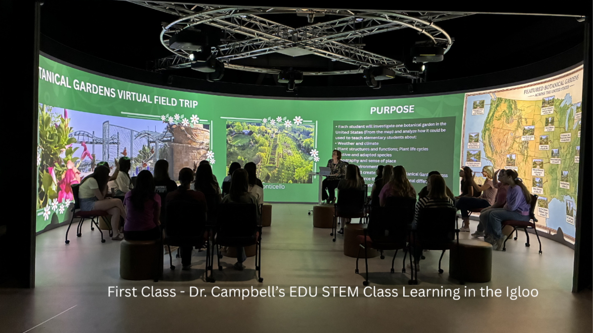 First Class - EDU STEM Dr. Campbell in the Igloo