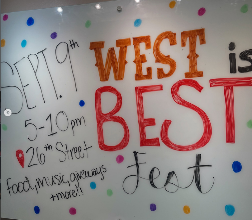 West is Best Whiteboard Sign