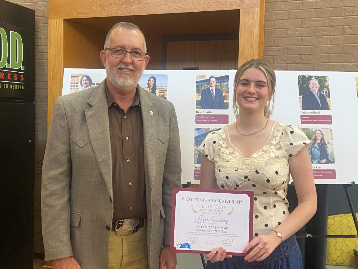 Student Intern Nominee. A.sweeney & G. Bigham