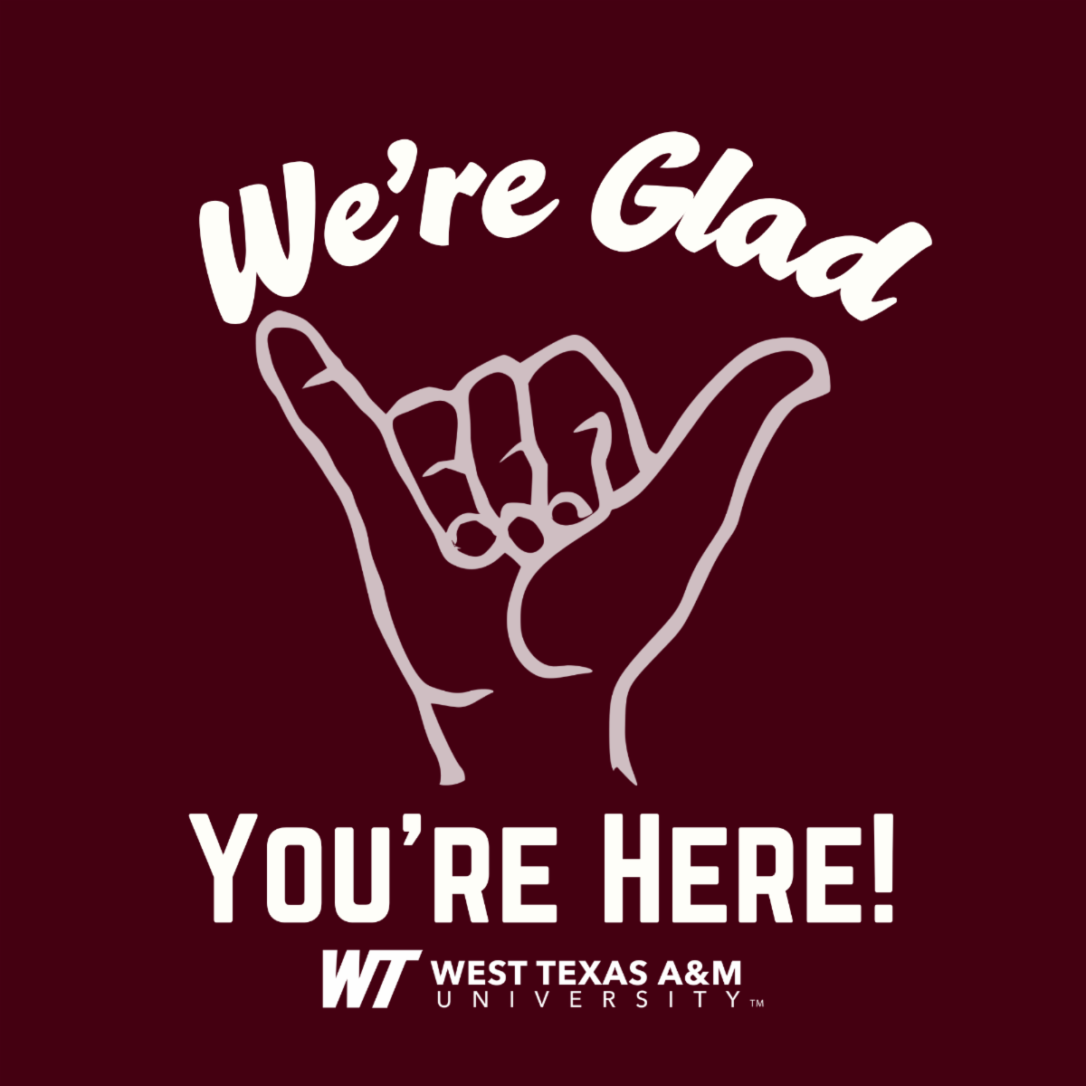 We're Glad You're Here Graphic