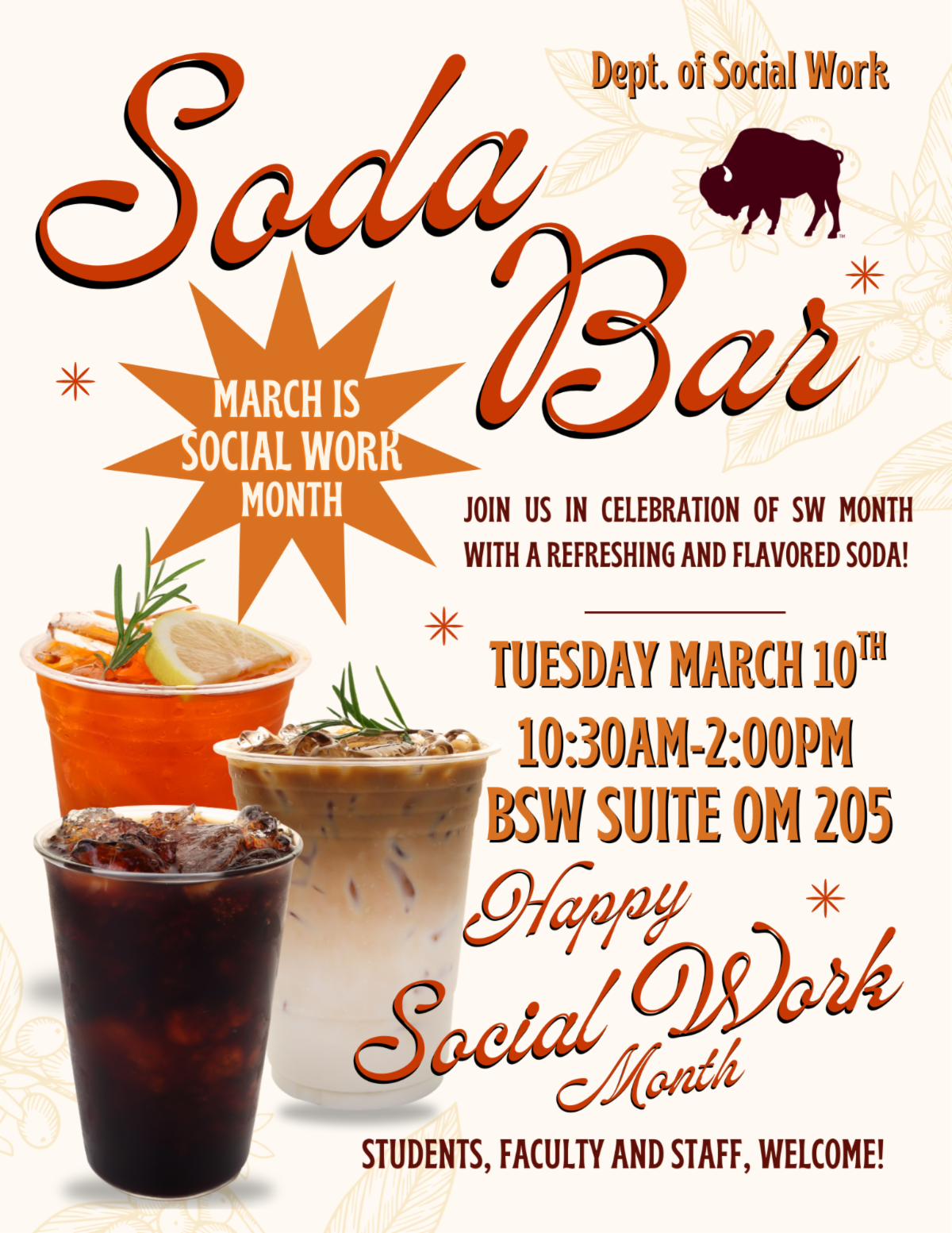 Social Work Soda Bar Flyer