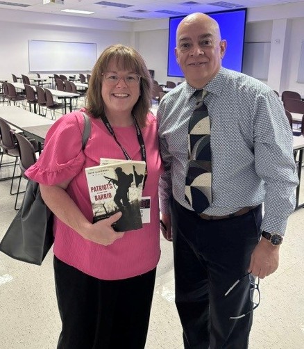 Dr. Denham @ Region 16 Curriculum with author Dave Gutierrez 