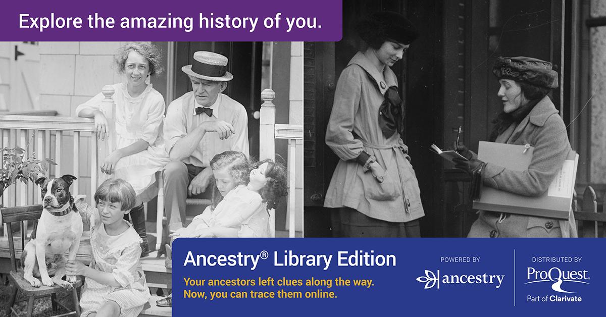 Ancestry Library Edition is now available for use at Auburn Public Library
