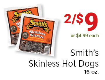 Smith's Hot Dogs 2/$9