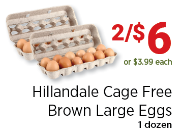 Brown Eggs 2/$6