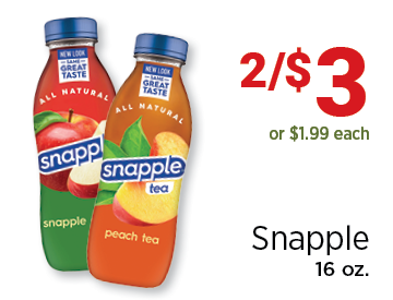Snapple 2/$3