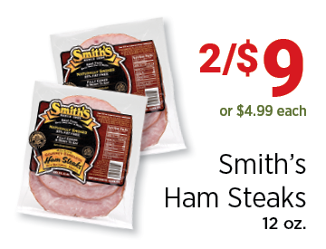Smith's Ham Steaks 2/$9