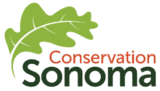 Logo for Conservation Sonoma with a green leaf