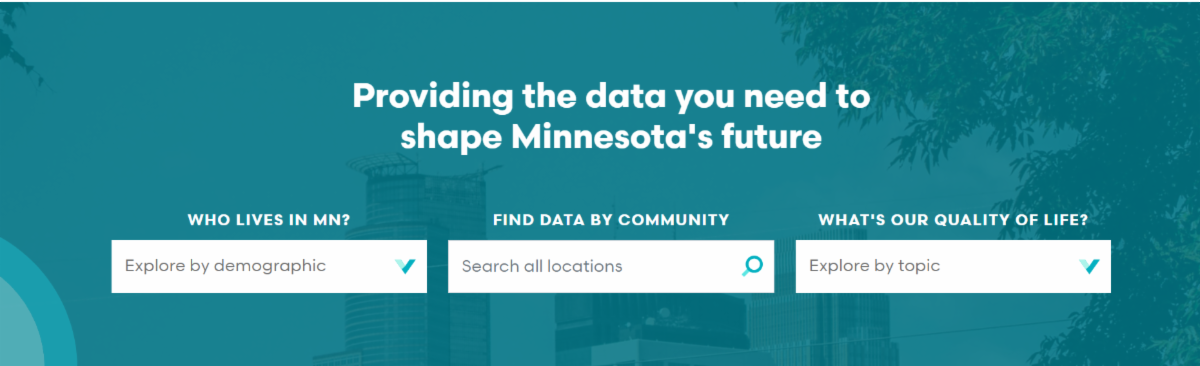 Screenshot of MN Compass homepage