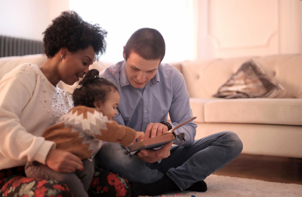 Picture of a family reading together