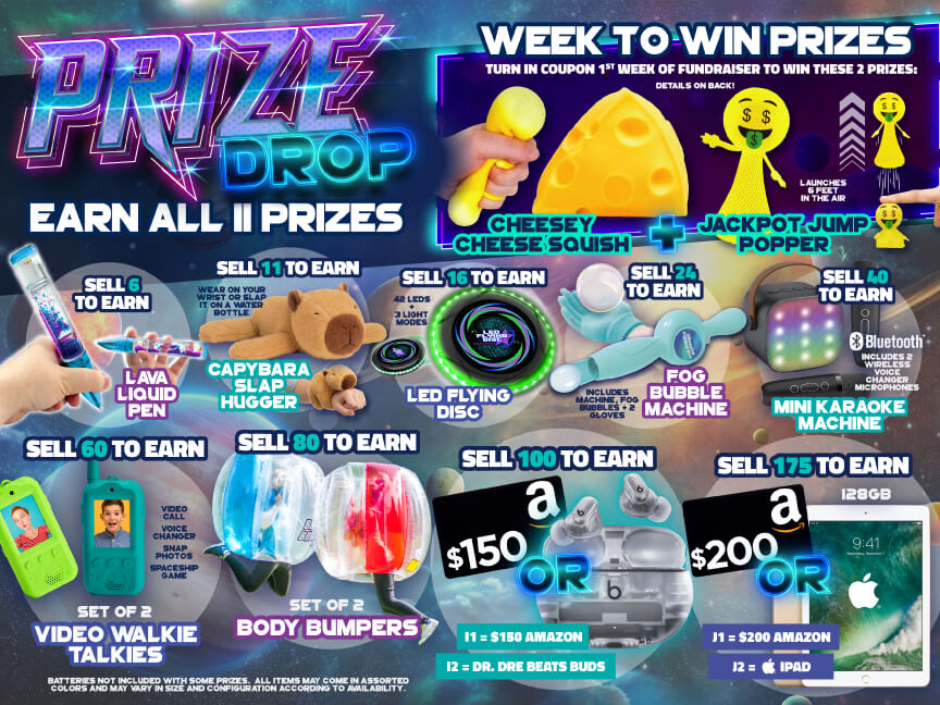 Prize Drop: prizes students can win