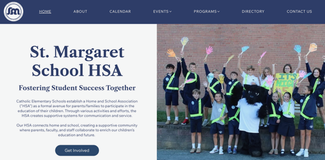 Screenshot of the SMS HSA website homepage