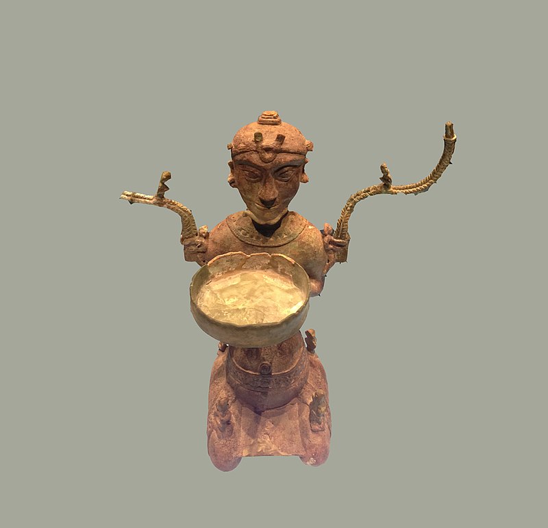 Bronze Lamp Figurine, Đông Sơn culture, known as the "Kneeling Man", National Museum of Vietnamese History