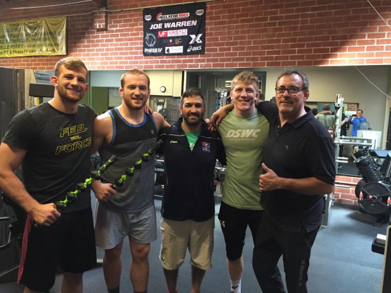 Coach Bill Zadack, David Taylor, Kyle Snyder