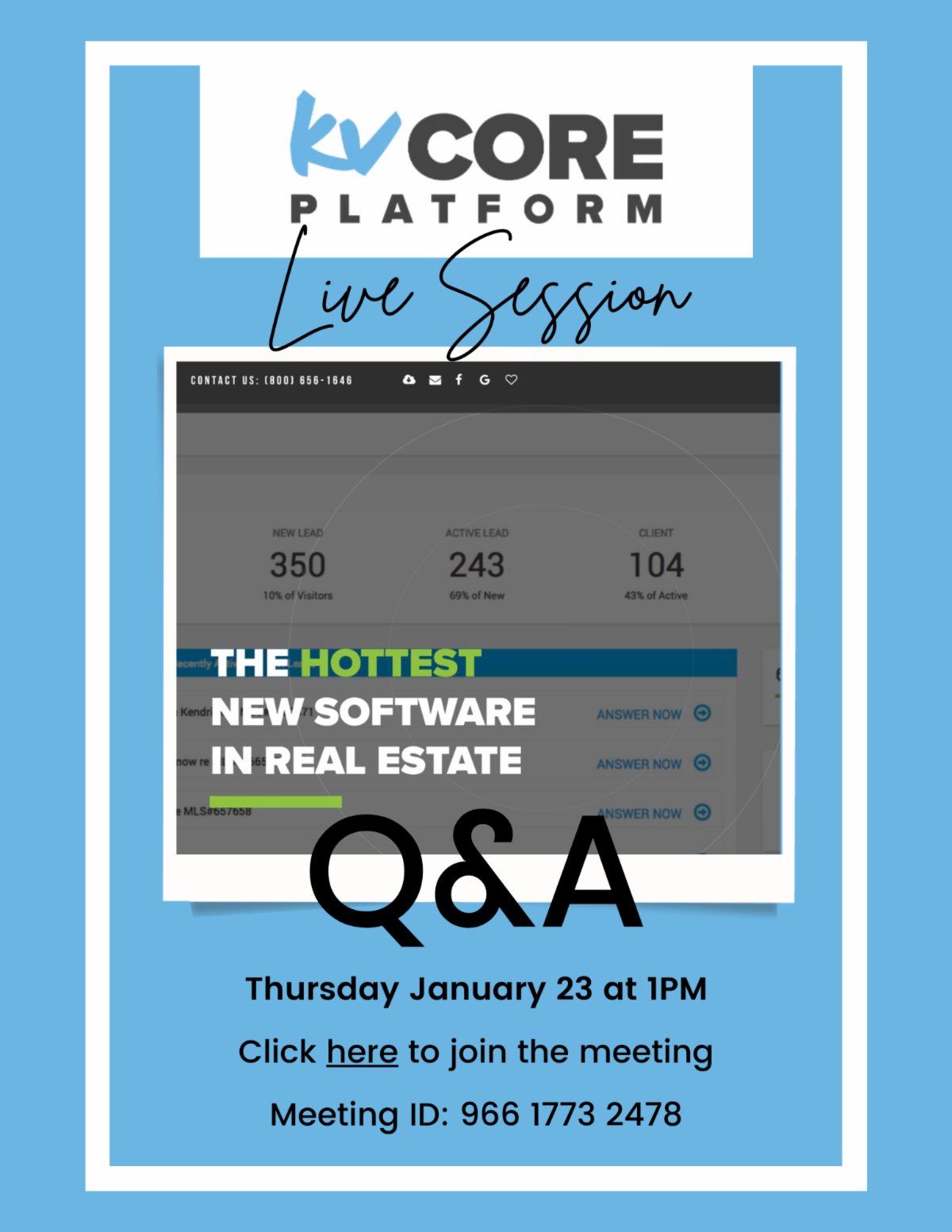 kvCORE Live Q&A