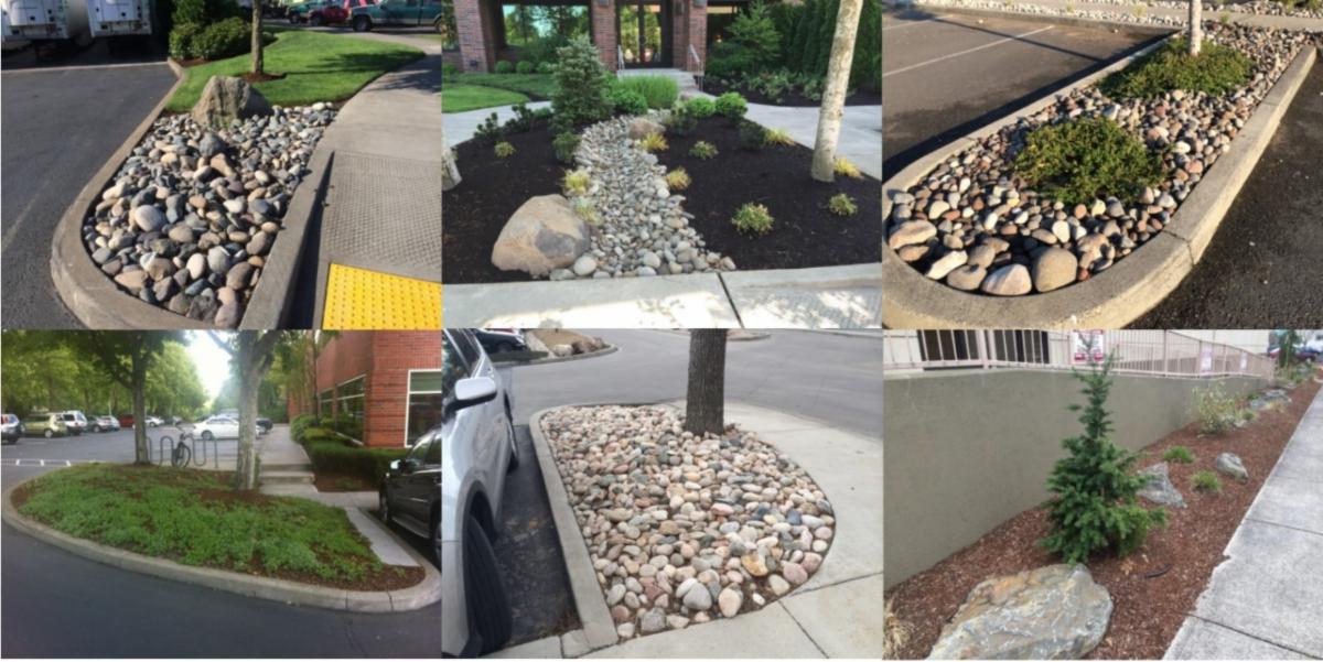 Rock landscaping alternative