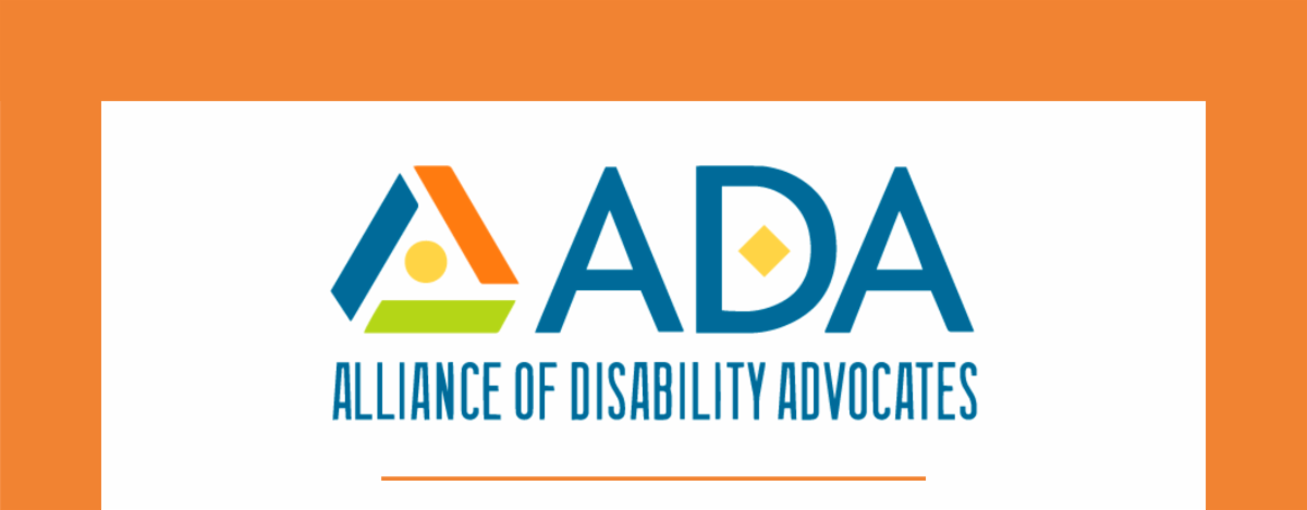 Header with logo reading ADA Alliance of Disability Advocates