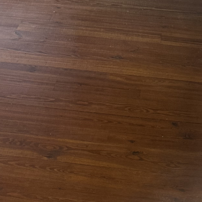 Wood floor stained with TRUETONE Color-Infused Tung Oil in Chestnut