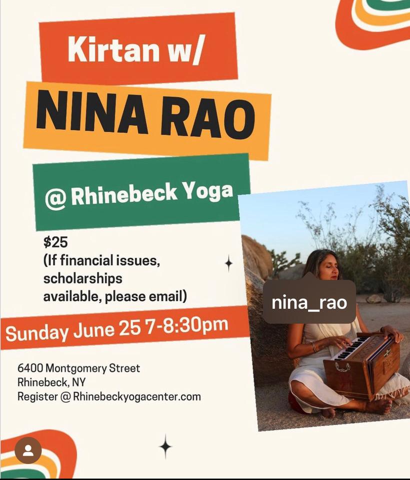 In-Person Chanting this Summer and Into the Fall with Nina Rao