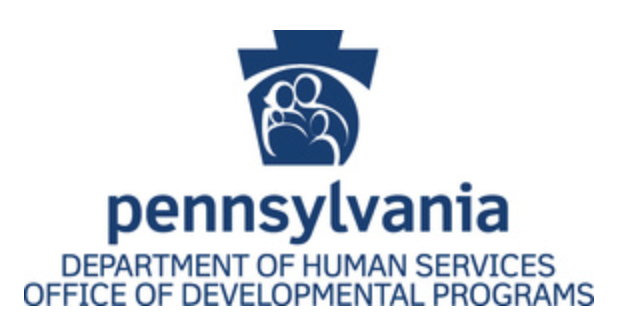 Text reads Pennsylvania department of human services office of developmental programs